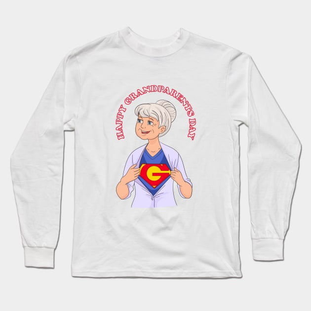 HAPPY GRANDPARENTS DAY Long Sleeve T-Shirt by SaraJon2032